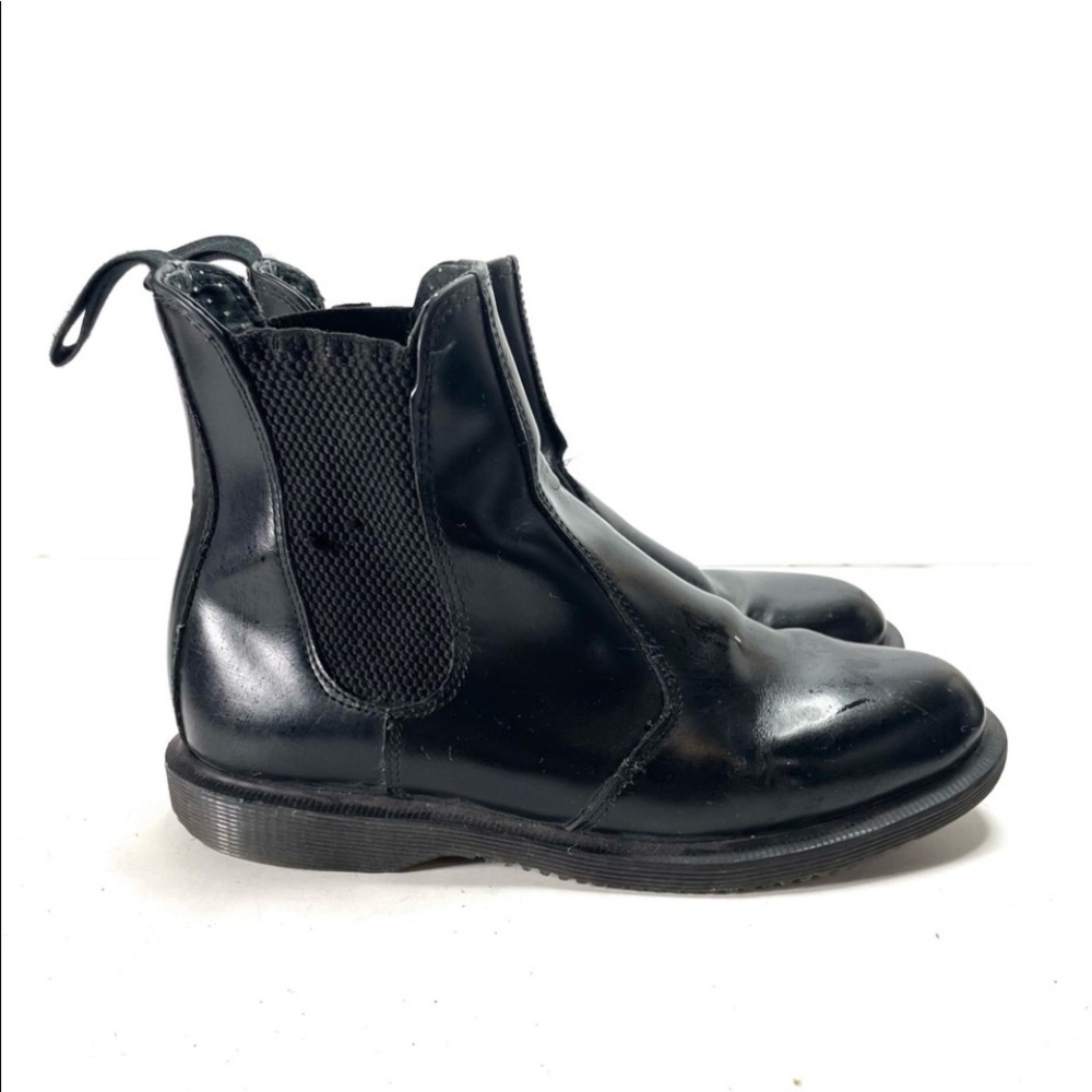 dr martens flora black leather chelsea boots size 7